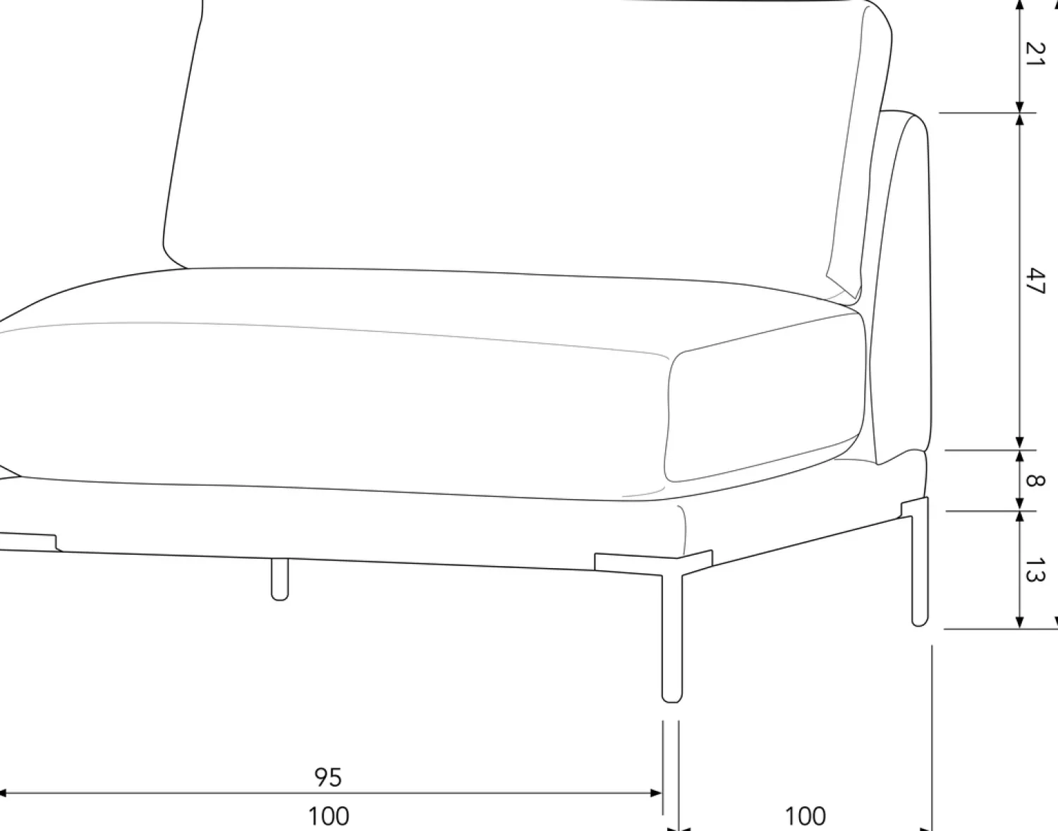Elementenbanken-vtwonen Couple Lounge Links Elementenbank Chocolate Brown