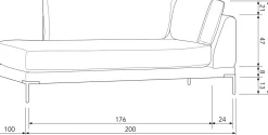 Elementenbanken-vtwonen Couple Lounge Links Elementenbank Light Grey