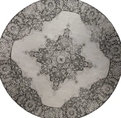 Vloerkleden|Ronde Vloerkleden-Zuiver Coventry Vloerkleed Black