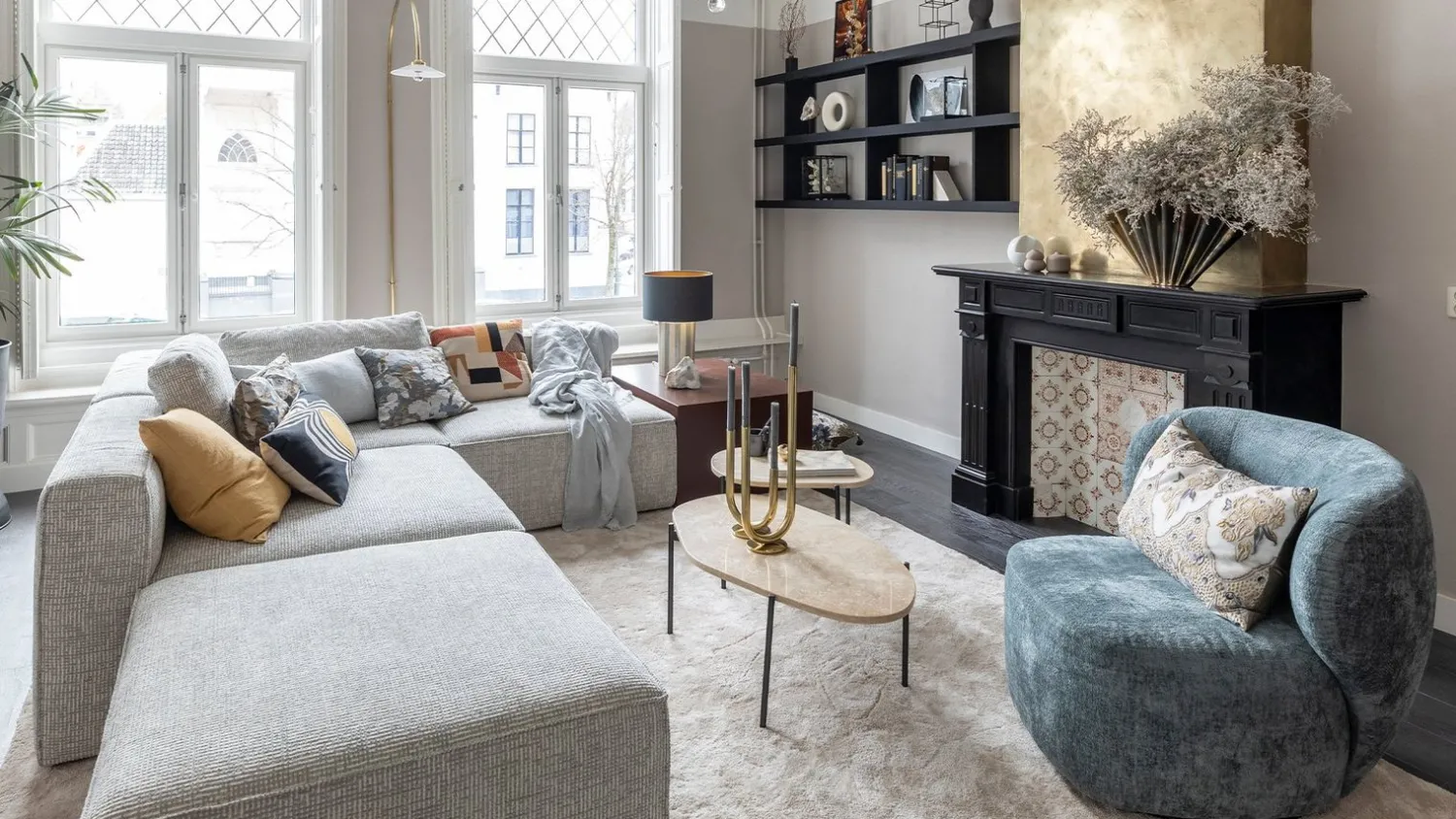 Vloerkleden|Rechthoekige Vloerkleden-Trendhopper Cowan Vloerkleed Beige
