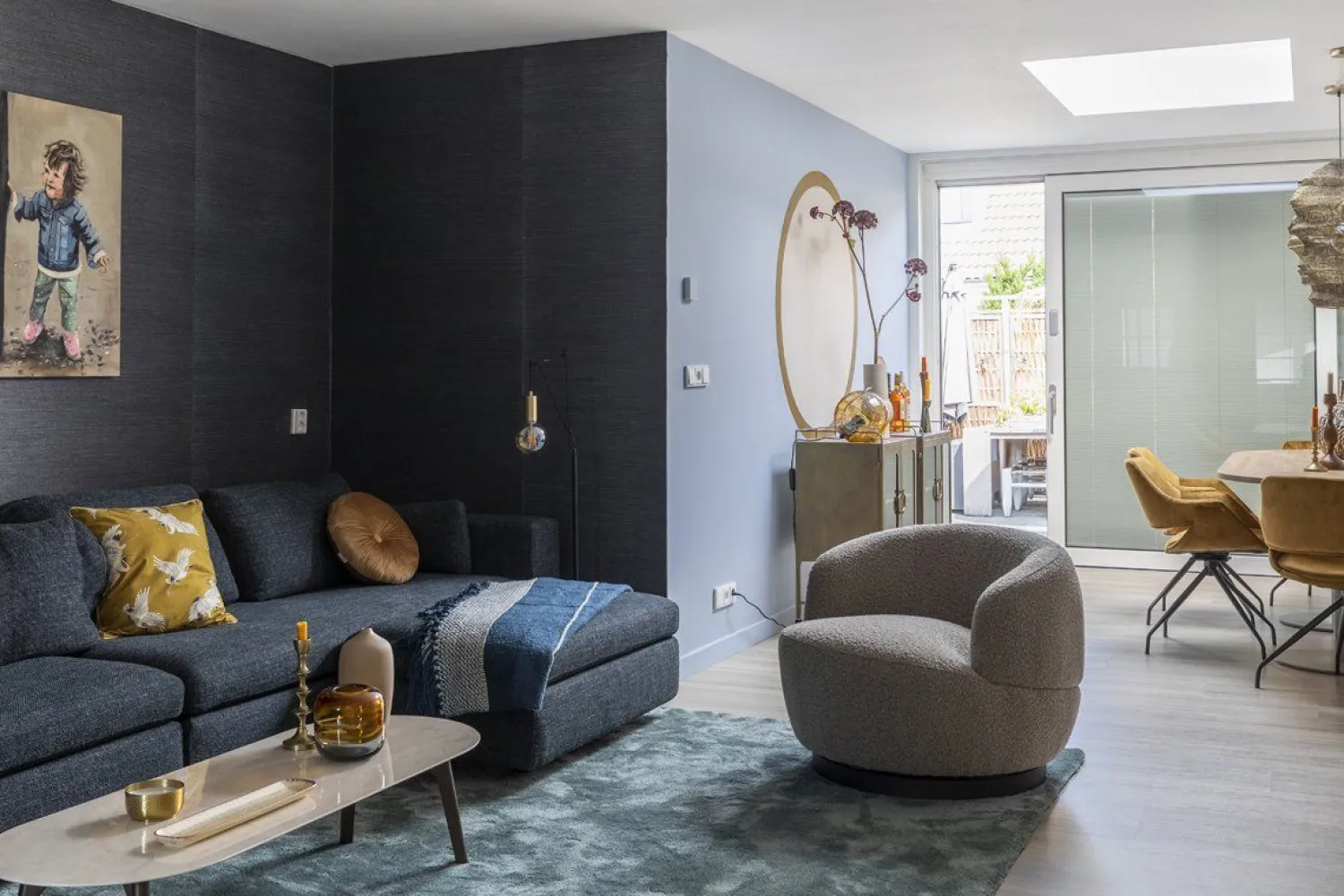 Vloerkleden|Rechthoekige Vloerkleden-Trendhopper Cowan Vloerkleed Blauw