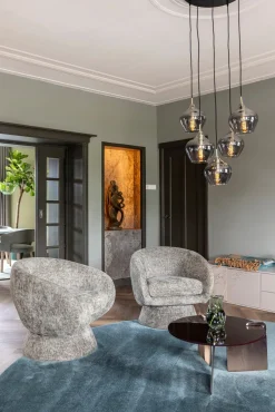 Vloerkleden|Ronde Vloerkleden-Trendhopper Cowan Rond Vloerkleed Blauw