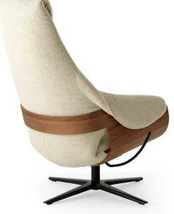 Design Fauteuils-Leolux Cream Plus Fauteuil Cream, Walnut