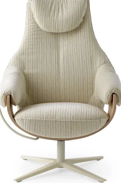 Design Fauteuils-Leolux Cream Plus Fauteuil Cream, Walnut
