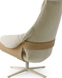 Design Fauteuils-Leolux Cream Plus Fauteuil Cream, Walnut