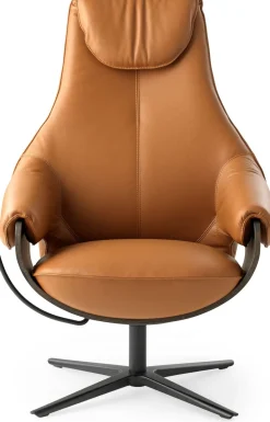 Design Fauteuils-Leolux Cream Plus Fauteuil Cream, Walnut