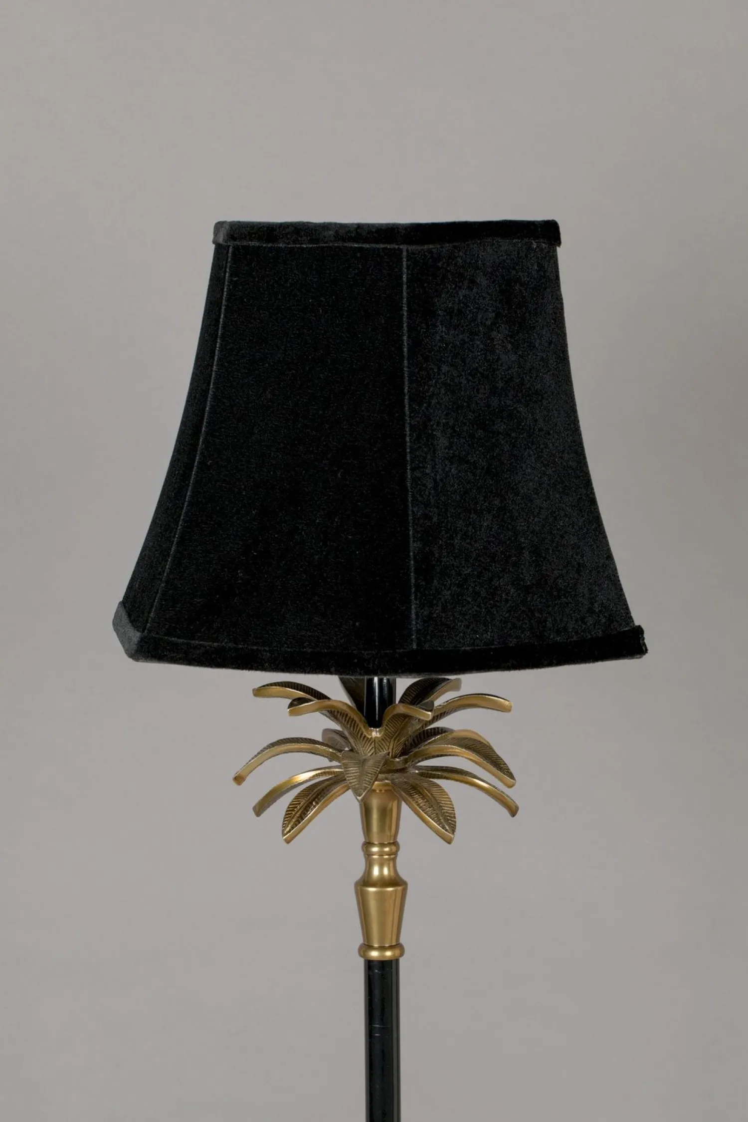 Industriële Vloerlampen|Vloerlampen-Dutchbone Cresta Vloerlamp Zwart, goud