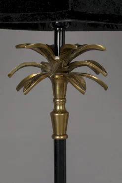 Industriële Vloerlampen|Vloerlampen-Dutchbone Cresta Vloerlamp Zwart, goud