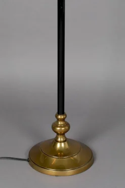 Industriële Vloerlampen|Vloerlampen-Dutchbone Cresta Vloerlamp Zwart, goud