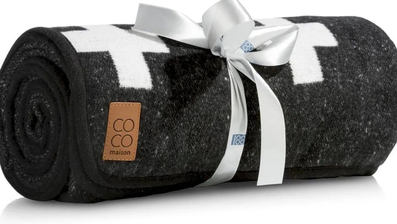 Sierkussens & Plaids-COCO maison Cross Plaid zwart