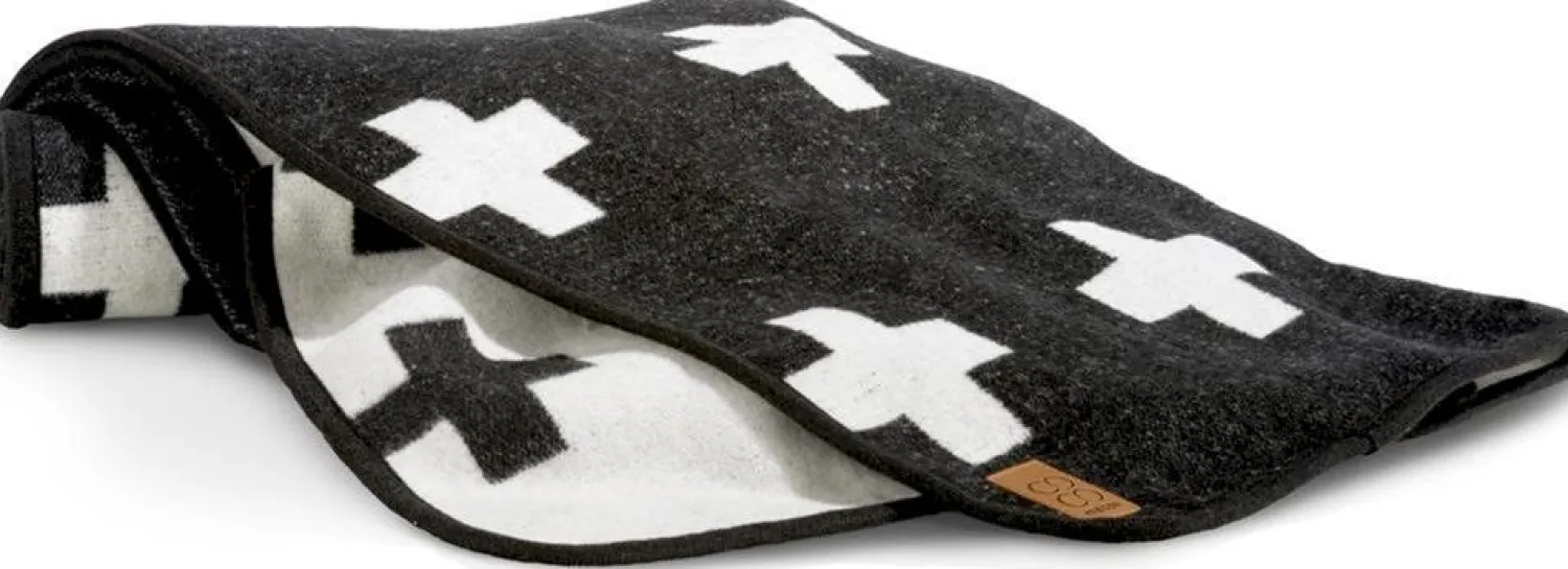 Sierkussens & Plaids-COCO maison Cross Plaid zwart
