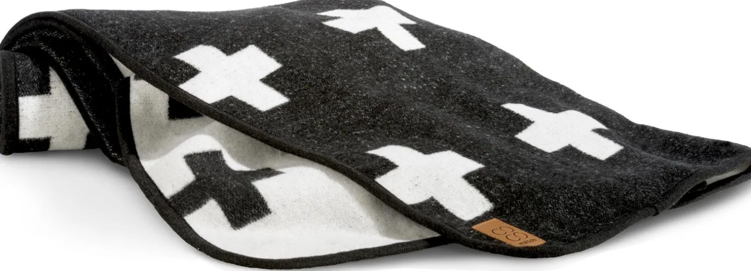 Sierkussens & Plaids-COCO maison Cross Plaid zwart