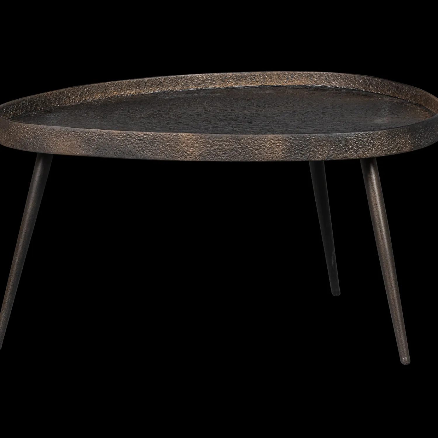 Houten Bijzettafels|Industriële Bijzettafels-WOOOD Crude Bijzettafel Antique Bronze