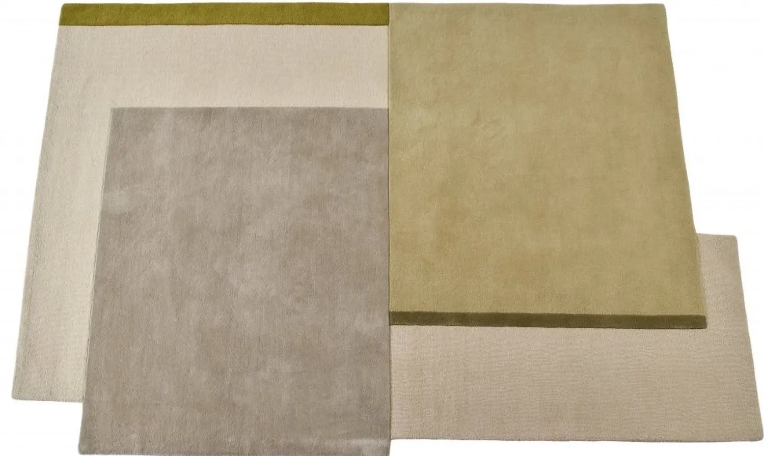 Vloerkleden|Wollen Vloerkleden-Montèl Cubes Vloerkleed Grey, Green