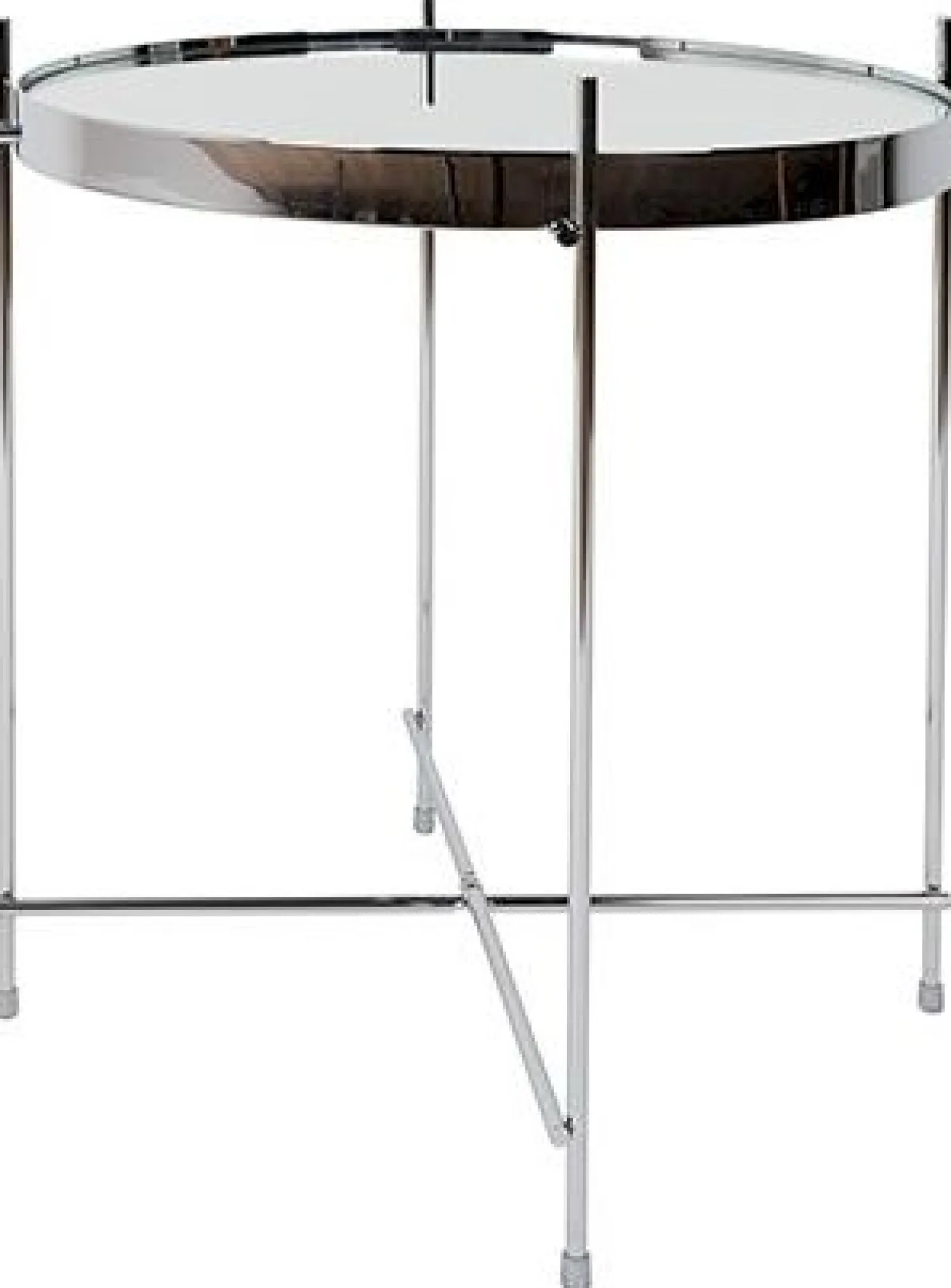Glazen Bijzettafels|Ronde Bijzettafels-Zuiver Cupid Bijzettafel Silver