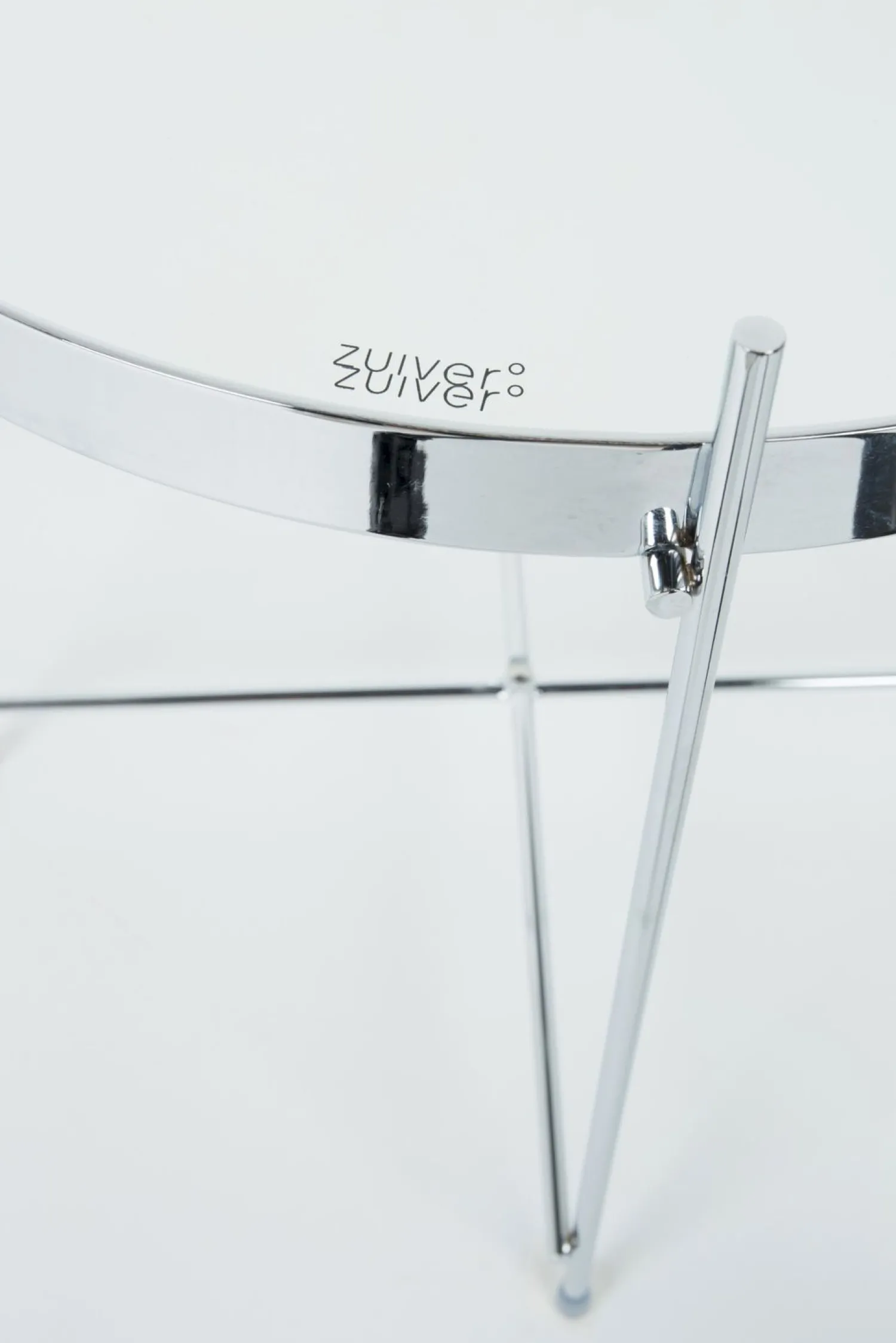 Glazen Bijzettafels|Ronde Bijzettafels-Zuiver Cupid Bijzettafel Silver