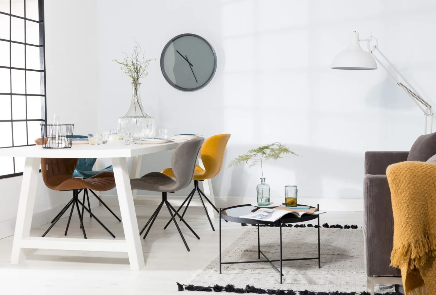 Glazen Bijzettafels|Ronde Bijzettafels-Zuiver Cupid L Bijzettafel Black