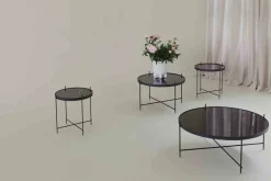 Glazen Bijzettafels|Ronde Bijzettafels-Zuiver Cupid L Bijzettafel Black