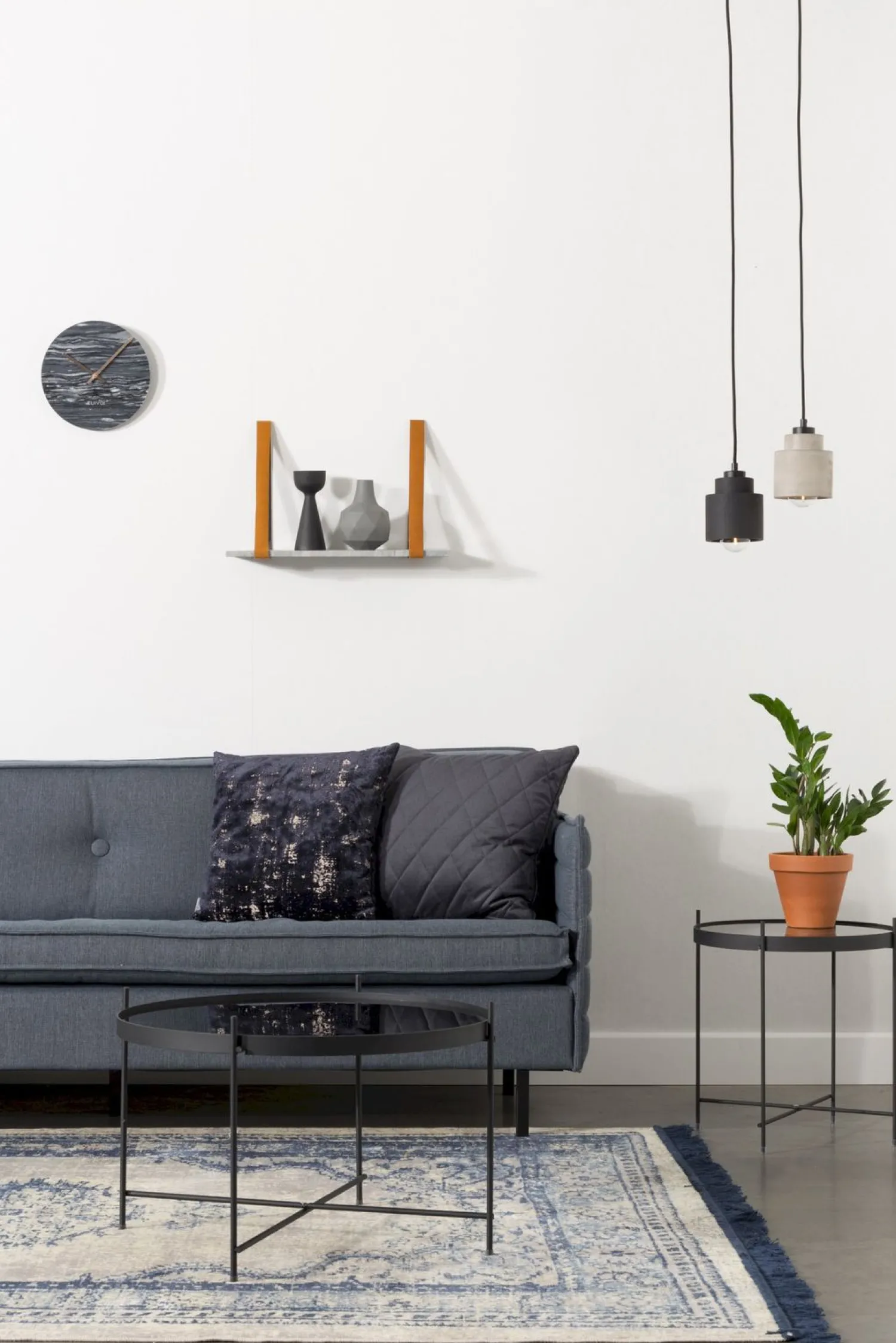 Glazen Bijzettafels|Ronde Bijzettafels-Zuiver Cupid L Bijzettafel Black
