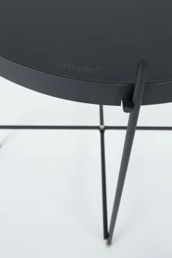 Glazen Bijzettafels|Ronde Bijzettafels-Zuiver Cupid L Bijzettafel Black