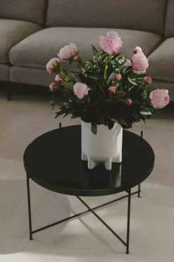 Glazen Bijzettafels|Ronde Bijzettafels-Zuiver Cupid L Bijzettafel Black