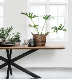 Houten Eettafels|Rechthoekige Eettafels-DTP Home Curves Eettafel Naturel