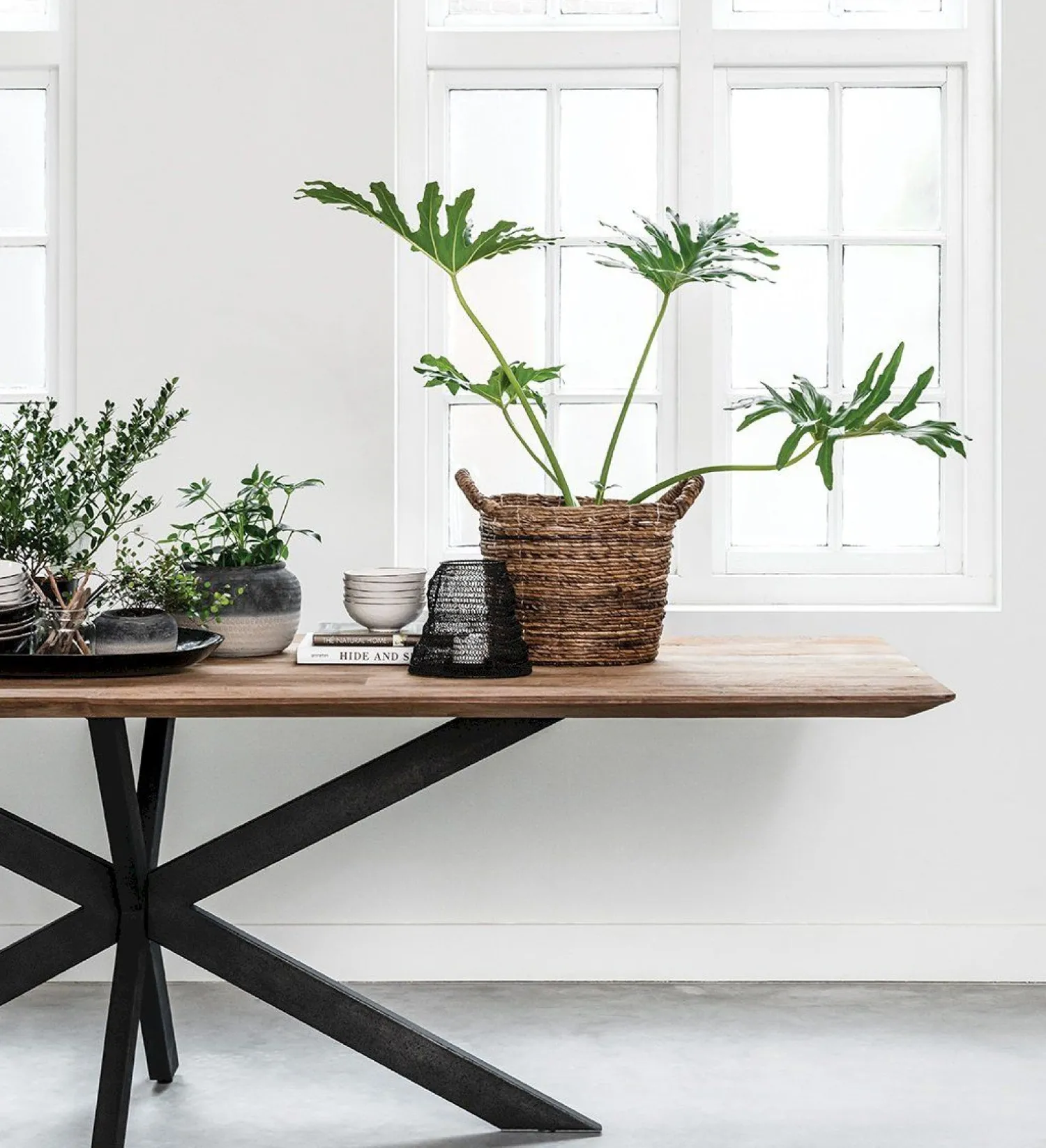 Houten Eettafels|Rechthoekige Eettafels-DTP Home Curves Eettafel Naturel