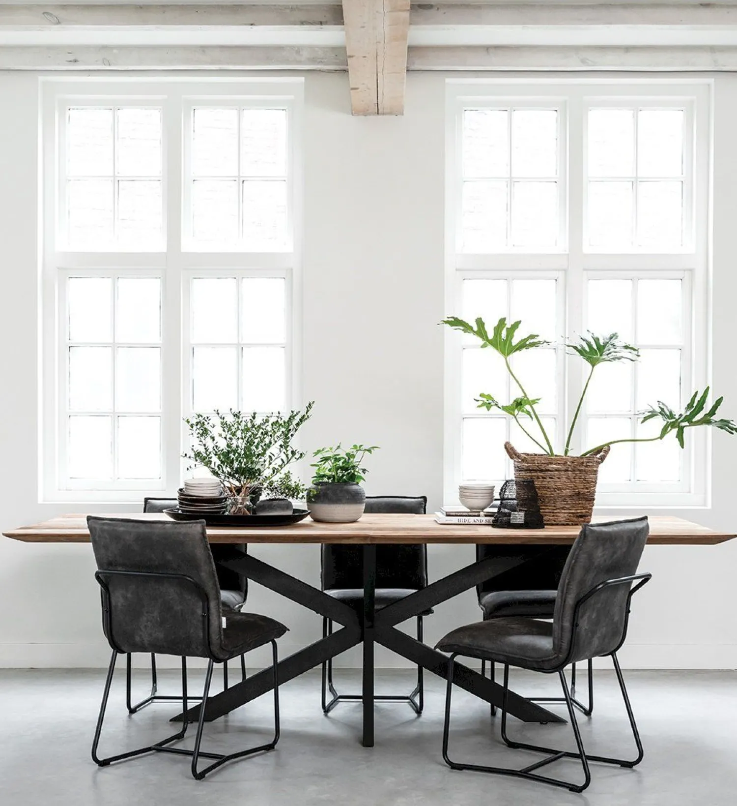 Houten Eettafels|Rechthoekige Eettafels-DTP Home Curves Eettafel Naturel