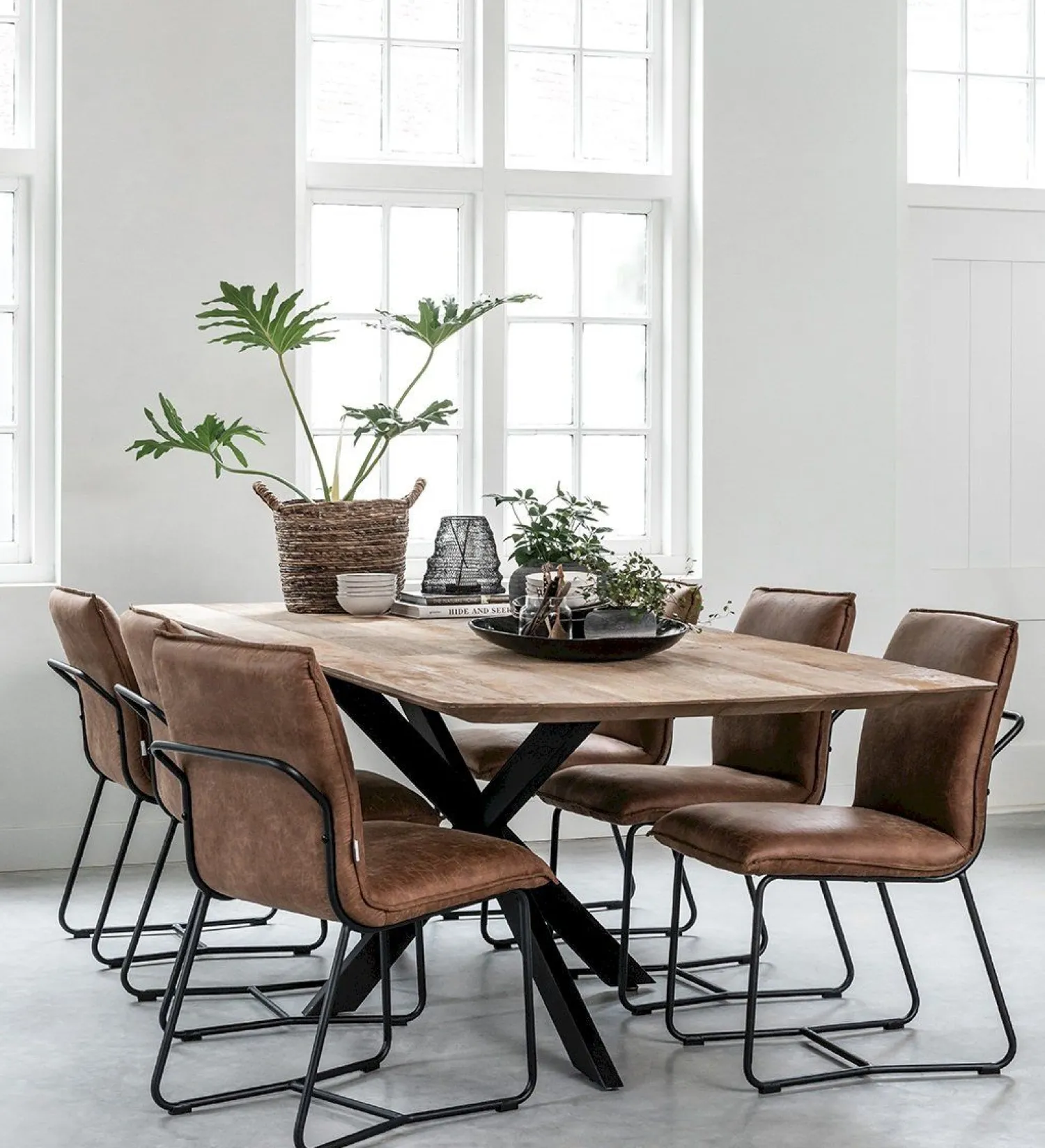 Houten Eettafels|Rechthoekige Eettafels-DTP Home Curves Eettafel Naturel