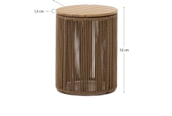 Tuintafels|Houten Bijzettafels-Kave Home Dandara Bijzettafel Naturel