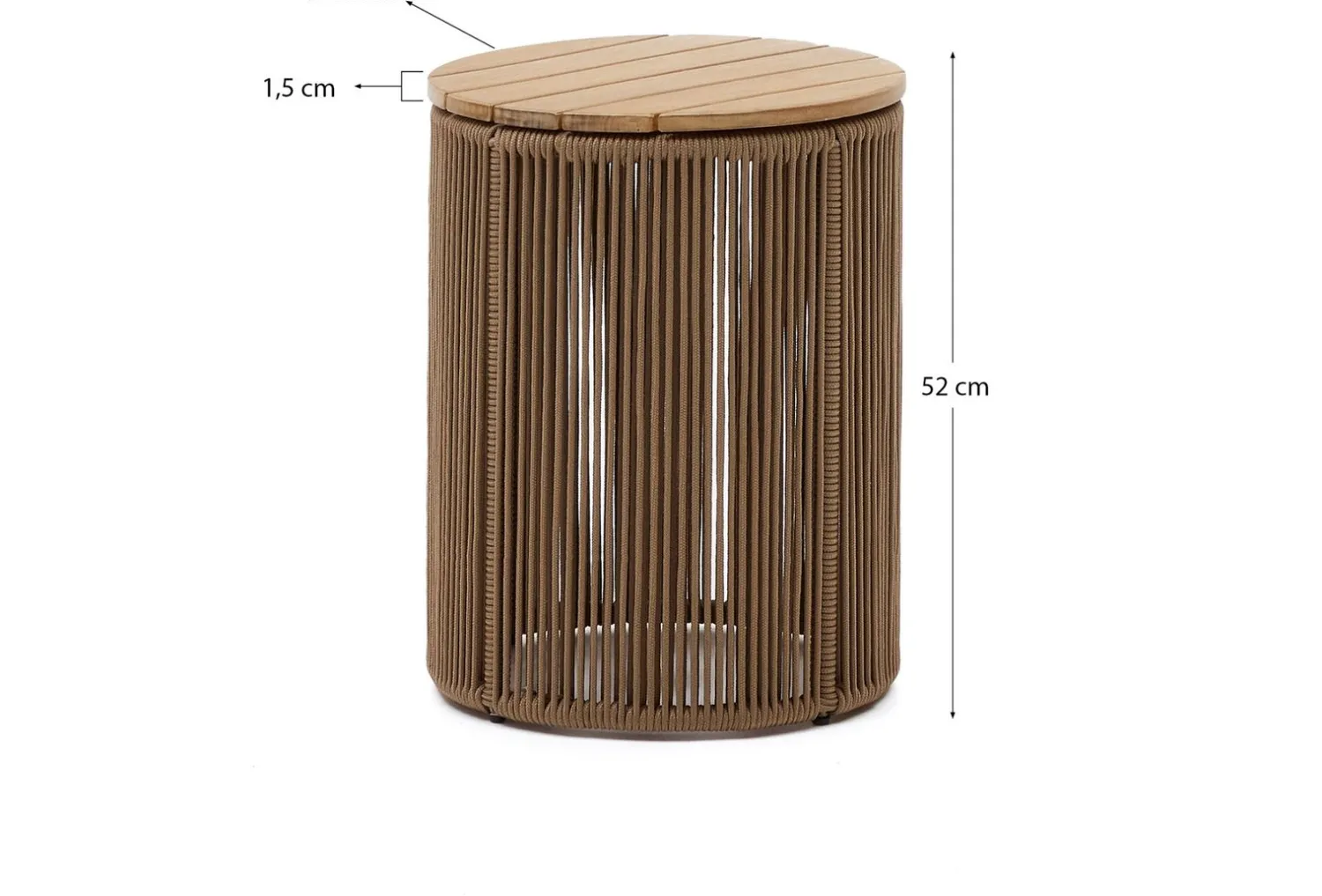 Tuintafels|Houten Bijzettafels-Kave Home Dandara Bijzettafel Naturel