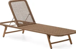Tuinstoelen-Kave Home Dandara Ligstoel Bruin