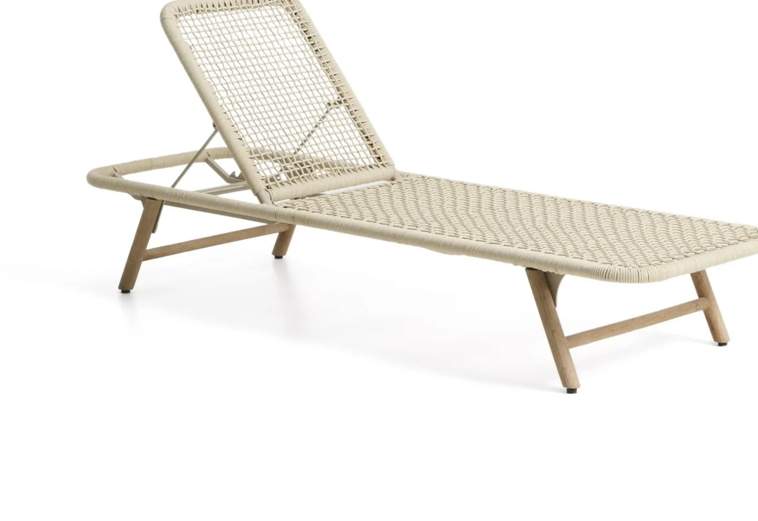 Tuinstoelen-Kave Home Dandara Ligstoel Ecru