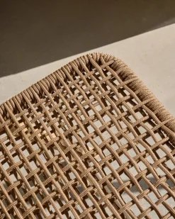 Tuinstoelen-Kave Home Dandara Tuinstoel Bruin, Naturel