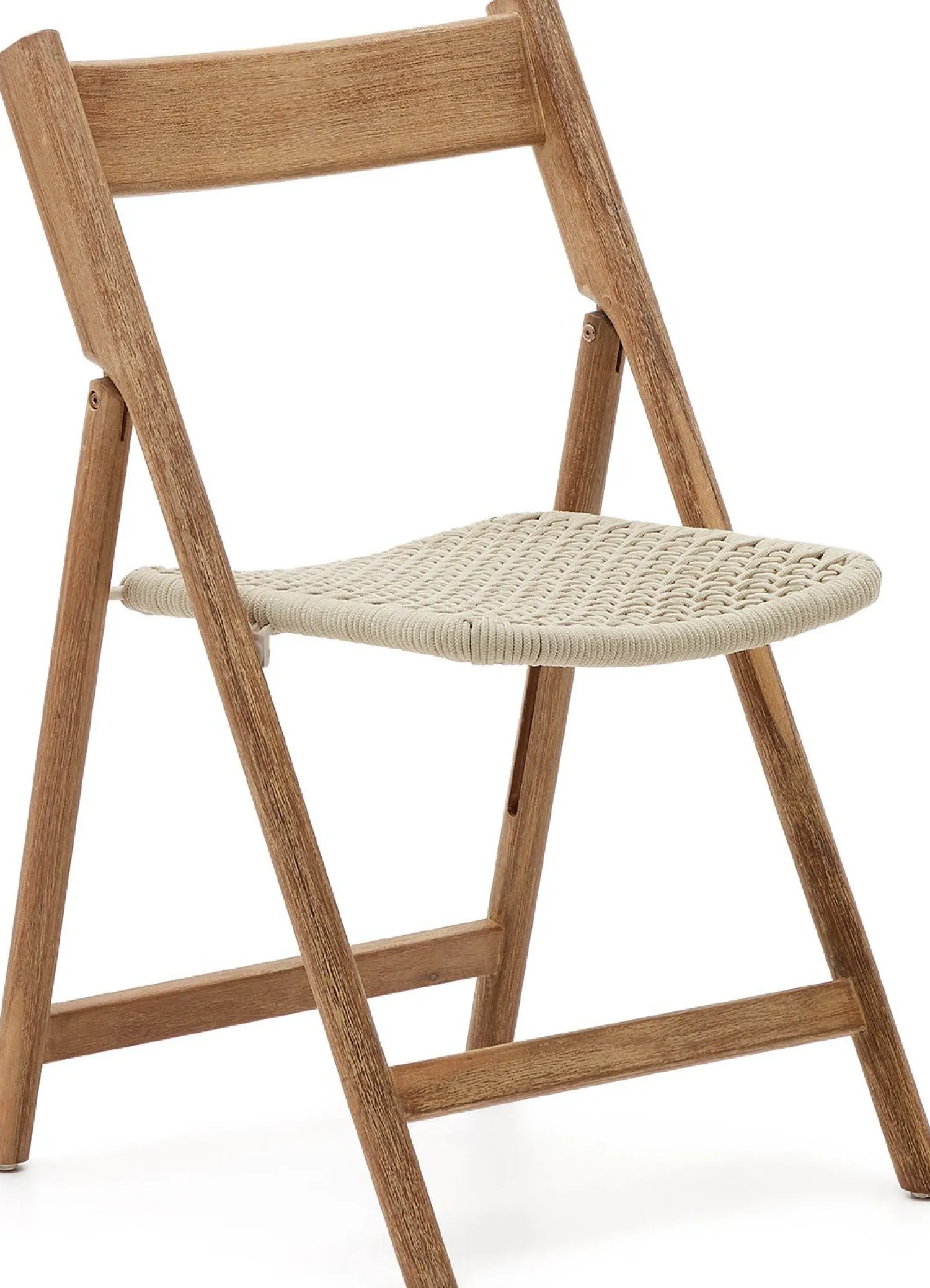 Tuinstoelen-Kave Home Dandara Tuinstoel Wit, Naturel