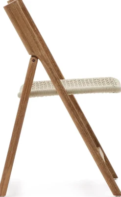Tuinstoelen-Kave Home Dandara Tuinstoel Wit, Naturel