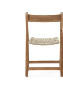 Tuinstoelen-Kave Home Dandara Tuinstoel Wit, Naturel