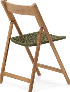 Tuinstoelen-Kave Home Dandara Tuinstoel Groen, Naturel