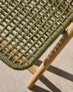 Tuinstoelen-Kave Home Dandara Tuinstoel Groen, Naturel