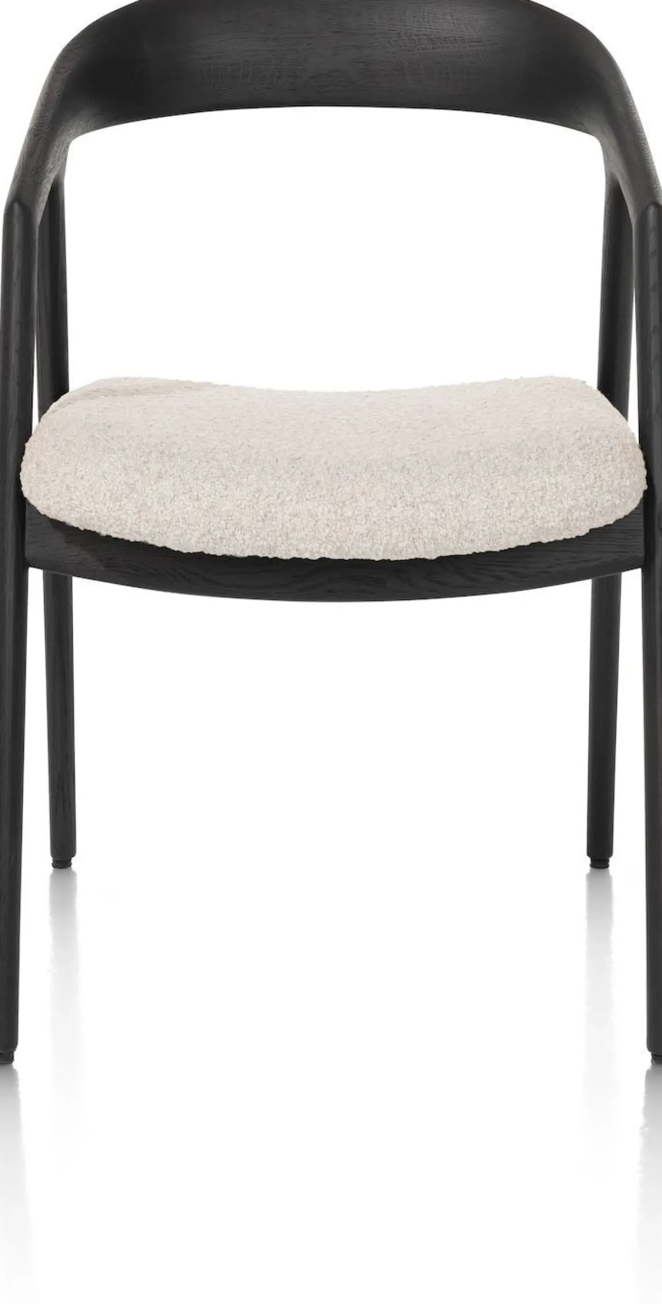Eetkamerstoelen Met Armleuning-XOOON Dante Armstoel Antraciet, Creme