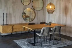 Eetkamerstoelen Zonder Armleuning-Dutchbone Darby Eetkamerstoel Beige