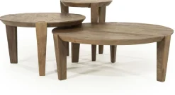 Ronde Salontafels-Eleonora Davina Salontafel Bruin