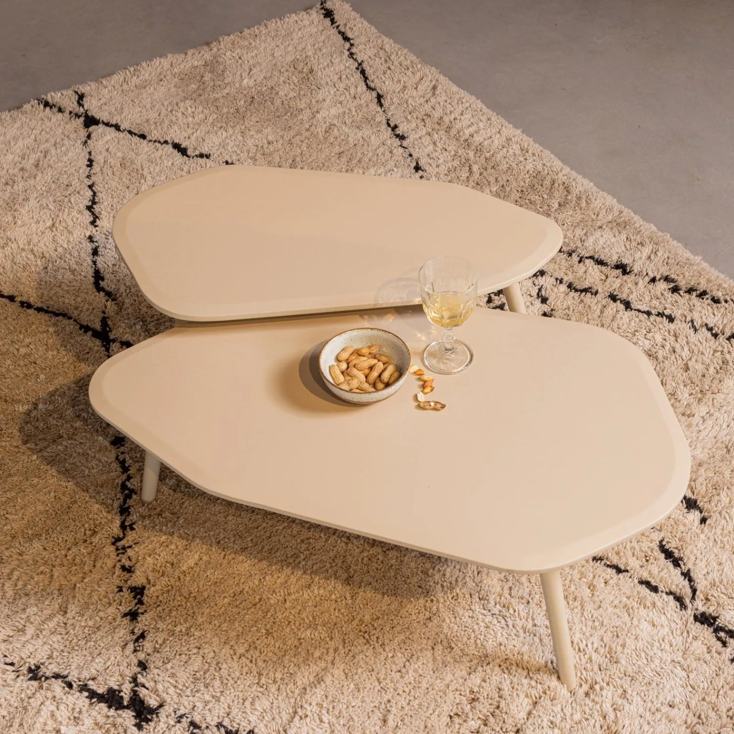 Houten Salontafels-WOOOD Davina Salontafelset Dust