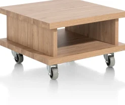 Vierkante Salontafels-Henders en Hazel Delmonte Salontafel Naturel