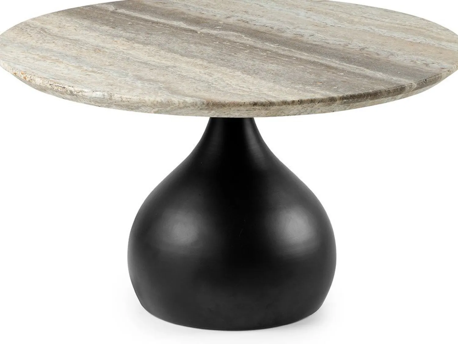 Marmeren Salontafels|Ronde Salontafels-Feelings Wonen Delphi Salontafel Grijs