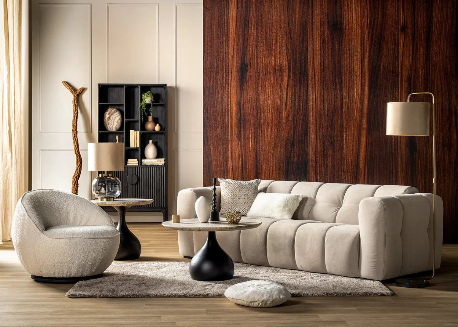 Marmeren Salontafels|Ronde Salontafels-Feelings Wonen Delphi Salontafel Grijs