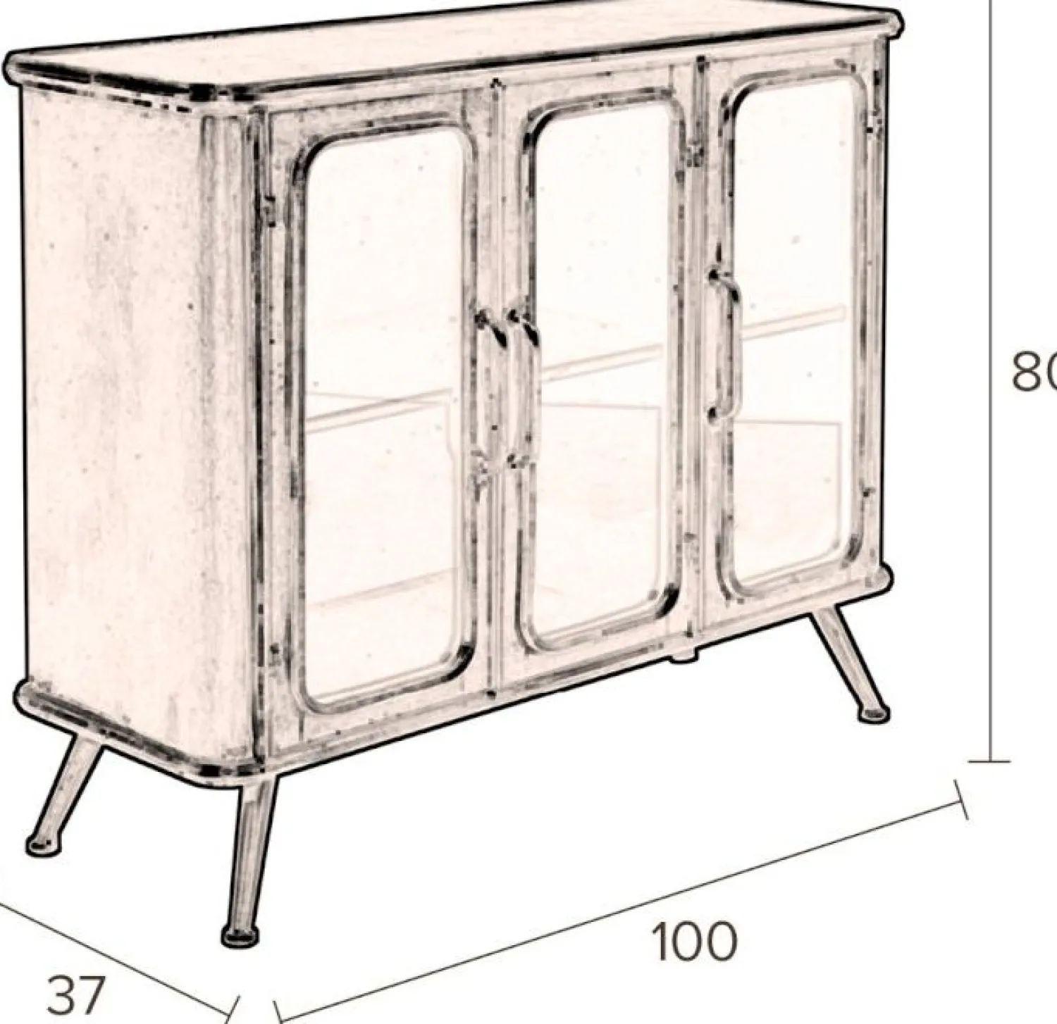 Dressoirs-Dutchbone Denza Dressoir Vintage