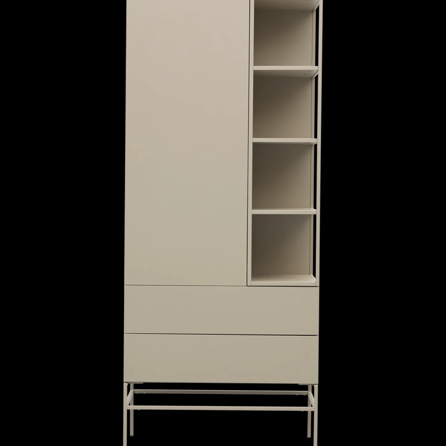 Opbergkasten|Opbergkasten-Trendhopper Deva Wandkast Stonegrey