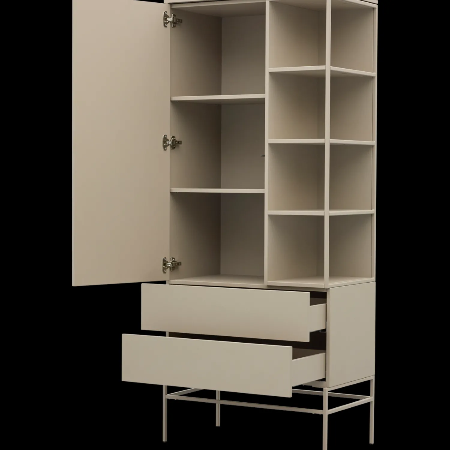 Opbergkasten|Opbergkasten-Trendhopper Deva Wandkast Stonegrey