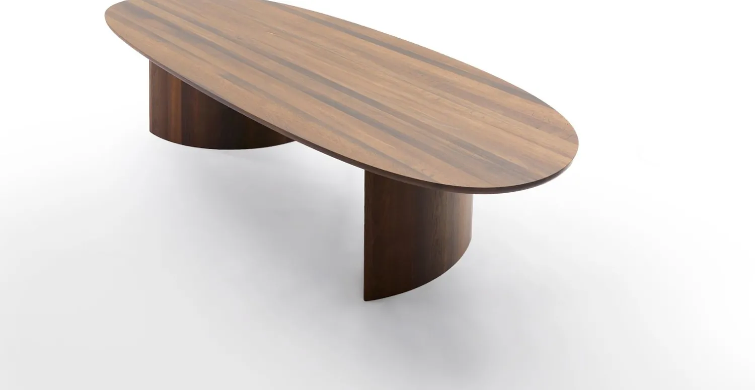 Houten Eettafels|Organische Eettafels-Arco Dew Eettafel Naturel